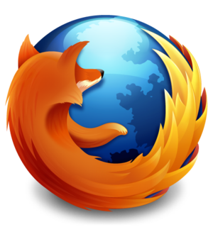 firefox logo on a transparent popup